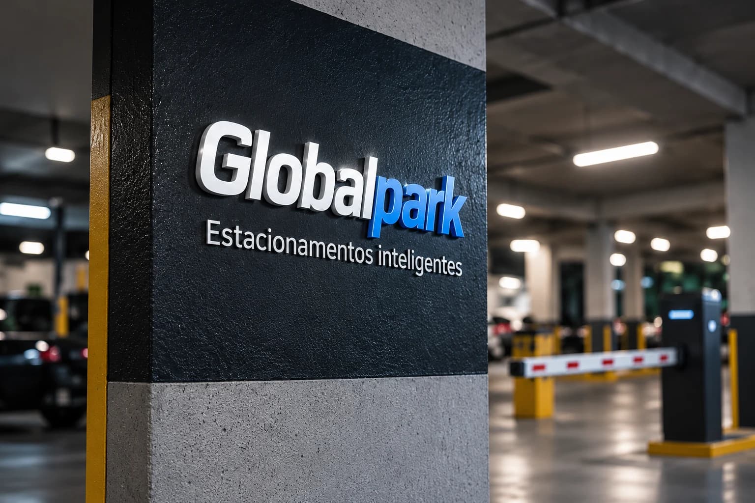 Imagem ilustrativa de estacionamento com controle de acesso
